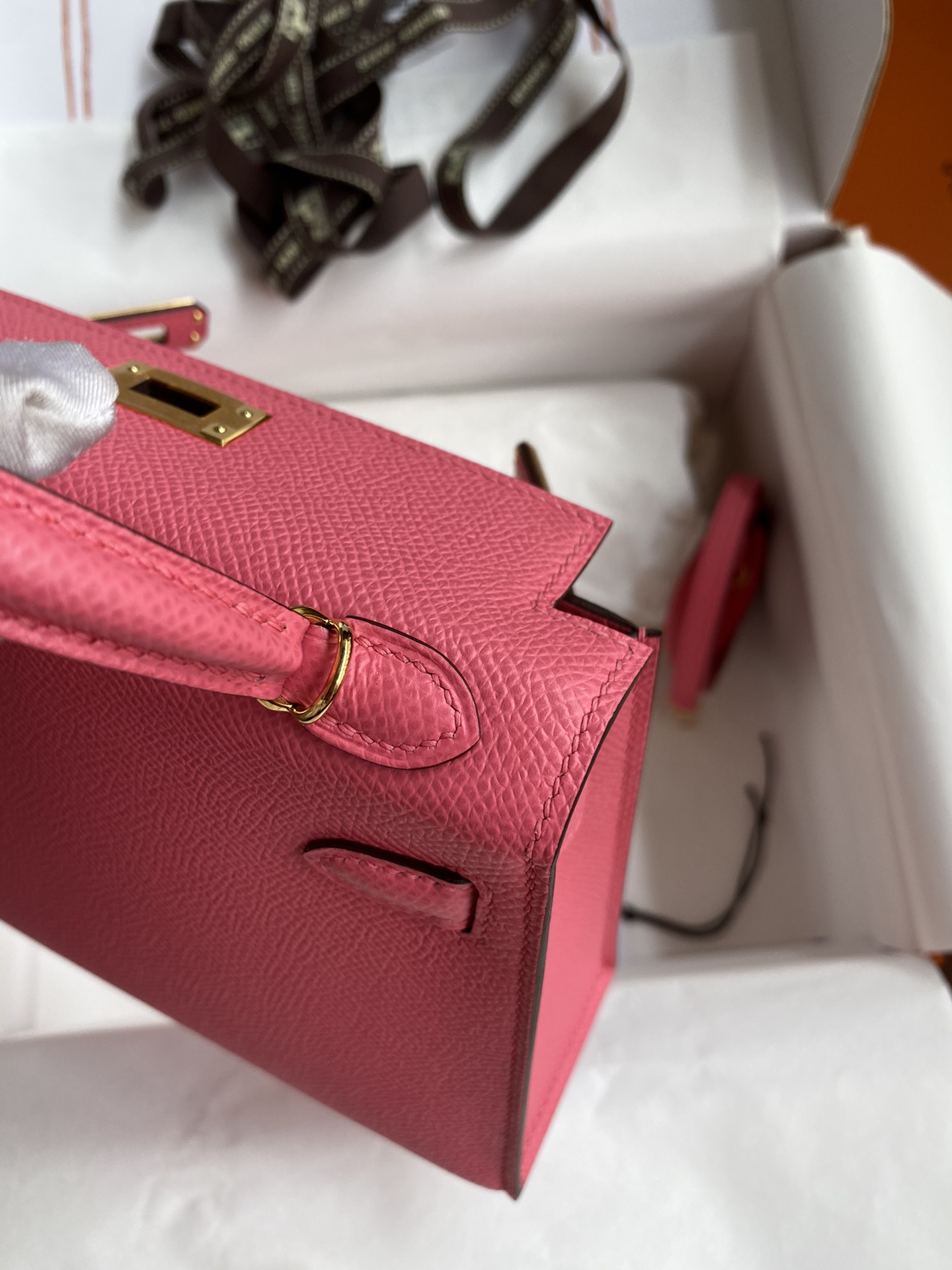 Hermes Kelly Mini II Bag 19CM In Rose Pink Epsom Leather